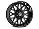 XFX Flow XFX-307 Gloss Black Milled 5-Lug Wheel; 20x12; -44mm Offset (14-21 Tundra)