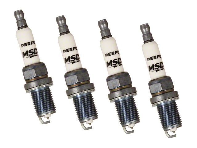 MSD Iridium Tip Spark Plugs; Shorty; Set of Four (03-09 4.7L 4Runner)