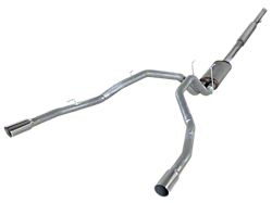 3-Inch Stainless Steel Dual Exhaust System with Polished Tips; Rear Exit (09-12 5.7L RAM 1500 w/ Factory Dual Exhaust)
