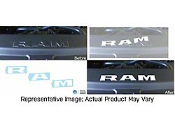 RAM Radiator Cover Lettering Overlay Decals; Black Camo (19-23 RAM 1500, Excluding TRX)