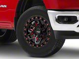 RTX Offroad Wheels Zion Black Milled Red 6-Lug Wheel; 18x9; 0mm Offset (19-26 RAM 1500)