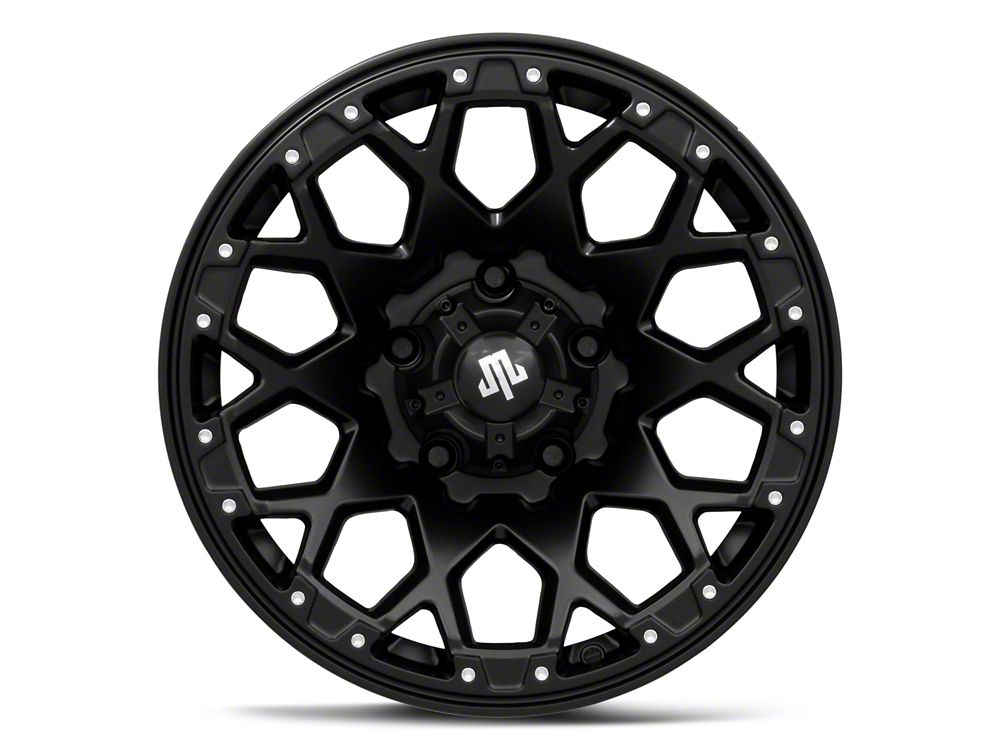 Mammoth Vex Satin Black Machined 5-Lug Wheel; 17x9; -6mm Offset (09-18 ...