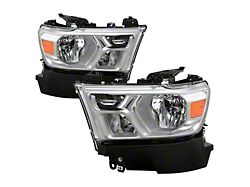 OE Halogen Crystal Headlights; Chrome Housing; Clear Lens (19-23 RAM 1500 Big Horn, Tradesman)