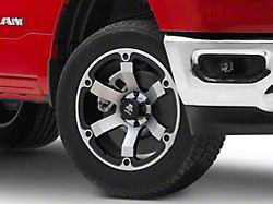 Mammoth Rogue Matte Black Machined Wheel; 20x9; -6mm Offset (19-26 RAM 1500)
