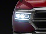 Sequential Full LED DRL Projector Headlights; Black Housing; Clear Lens (19-24 RAM 1500 w/ Factory Halogen Headlights)