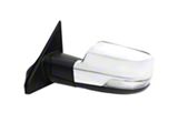 Powered Heated Manual Fold Mirror with BSD, Puddle Light and Turn Signal; Chrome; Driver Side (19-26 RAM 1500)