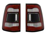 Xtune OE Rebel Style LED Tail Lights; Black Housing; Red/Clear Lens (19-24 RAM 1500 w/ Factory LED Tail Lights & Blind Spot Sensors)