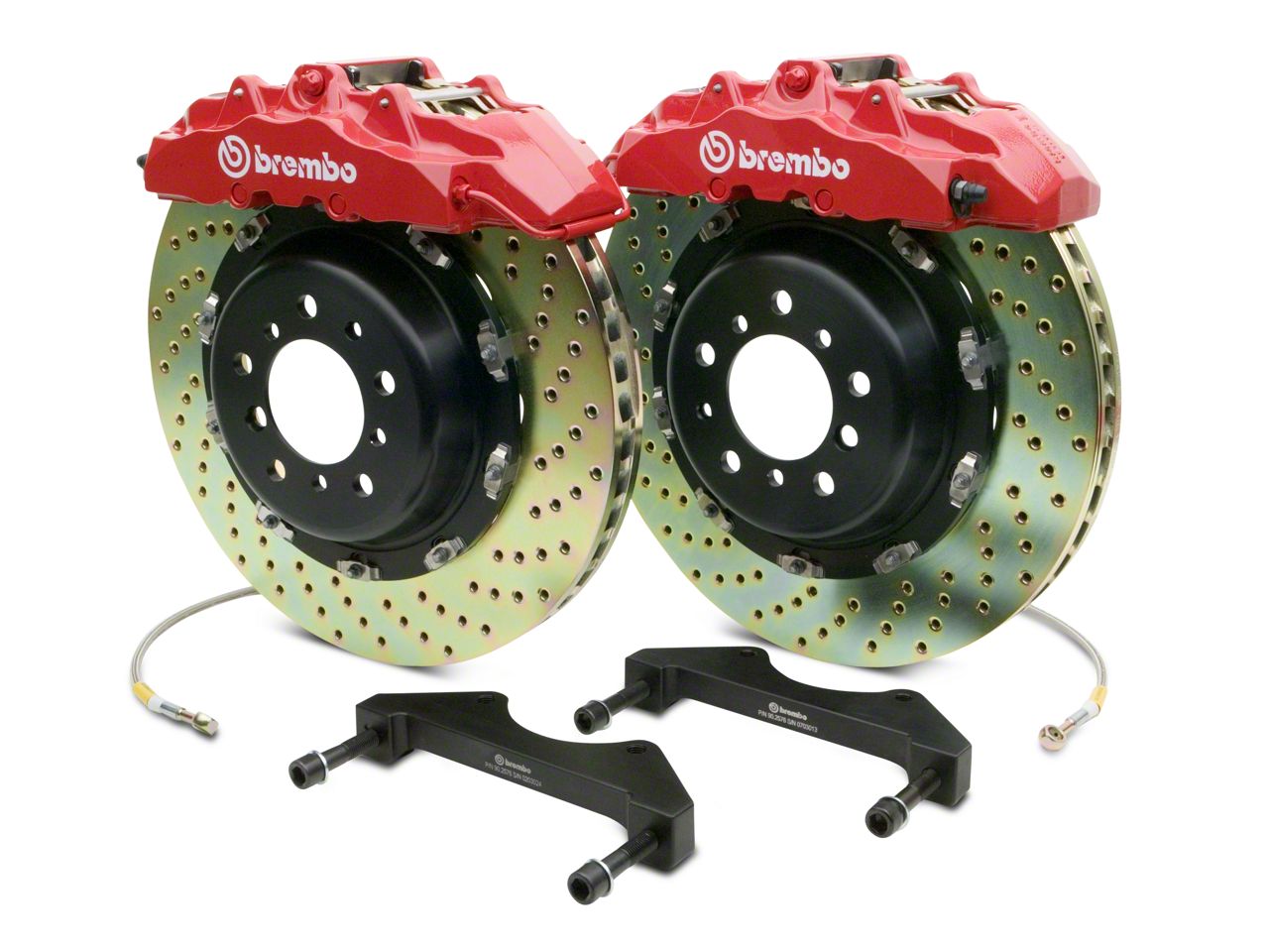 Brembo Silverado GT Series 8-Piston Front Brake Kit - 2-Piece Cross ...