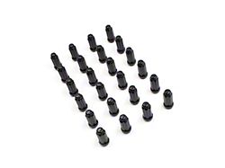 Black 6 Spline Lug Nut Kit; 14mm x 1.5; Set of 24 (99-22 Silverado 1500)