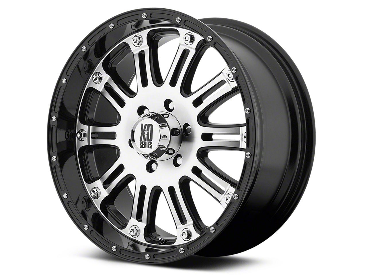 XD Titan XD Hoss Gloss Black Machined 6Lug Wheel; 22x9.5; 30mm Offset