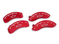 MGP Red Caliper Covers with Bowtie Logo; Front and Rear (14-18 Silverado 1500)