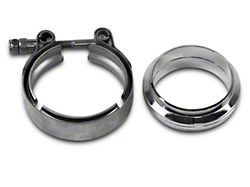 Granatelli Motor Sports 2.50-Inch Mating Flat Flange with V-Band Exhaust Clamp; Stainless Steel (Universal; Some Adaptation May Be Required)