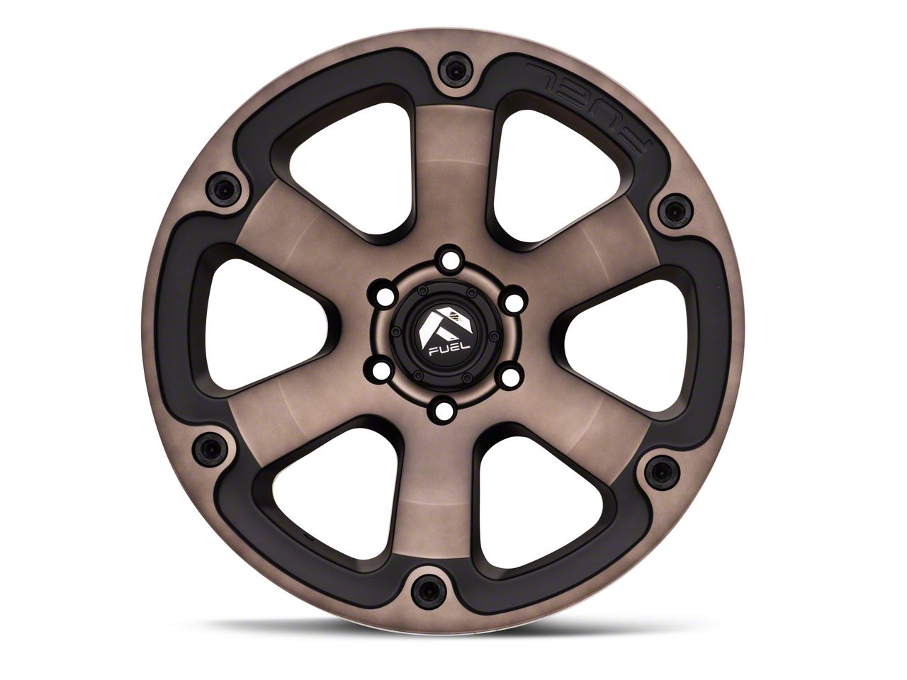 Fuel Wheels Titan Beast Matte Black Machined with Dark Tint 6Lug Wheel