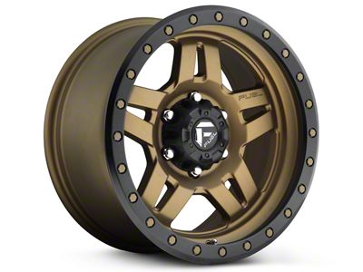 Fuel Wheels Anza Matte Bronze with Black Ring 6-Lug Wheel; 18x9; 20mm Offset (16-24 Titan XD)