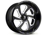 Fuel Wheels Flow Gloss Black Milled 6-Lug Wheel; 20x9; 20mm Offset (04-15 Titan)