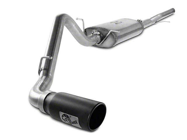 AFE MACH Force XP 3-Inch Single Exhaust System with Black Tip; Side Exit (14-18 5.3L Silverado 1500)