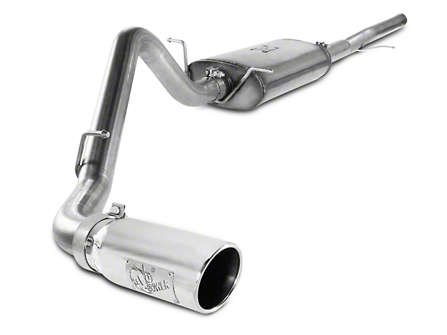 AFE MACH Force XP 3-Inch Single Exhaust System with Polished Tip; Side Exit (14-18 5.3L Silverado 1500)
