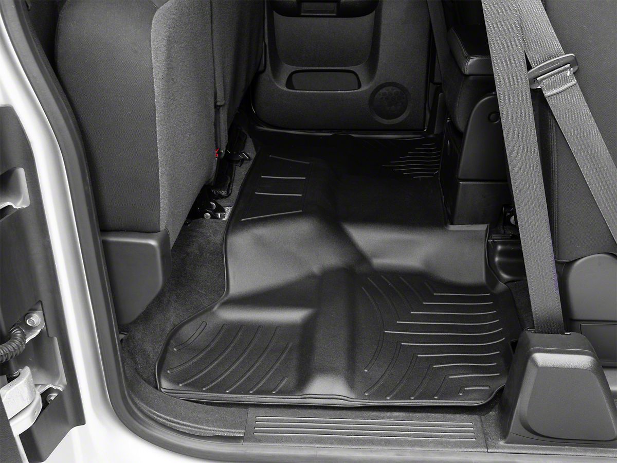 Weathertech Digitalfit Front Rear Floor Liners Black 07 13 Silverado 1500 Extended Cab Crew Cab Excluding Hybrid