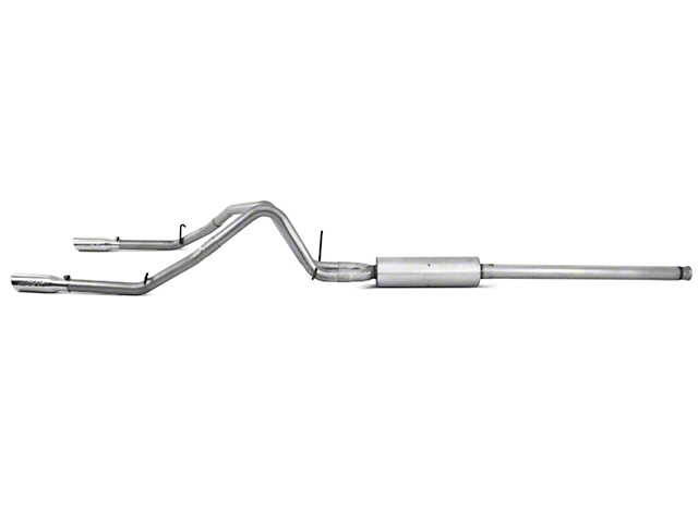 MBRP 2.50-Inch Installer Series Dual Exhaust System with Polished Tips; Rear Exit (09-13 5.3L Silverado 1500)