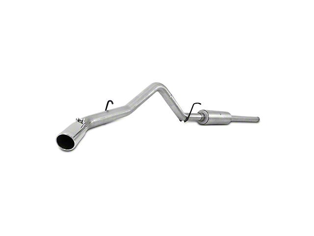 MBRP 3-Inch Installer Series Single Exhaust System with Polished Tip; Side Exit (14-18 4.3L Silverado 1500)