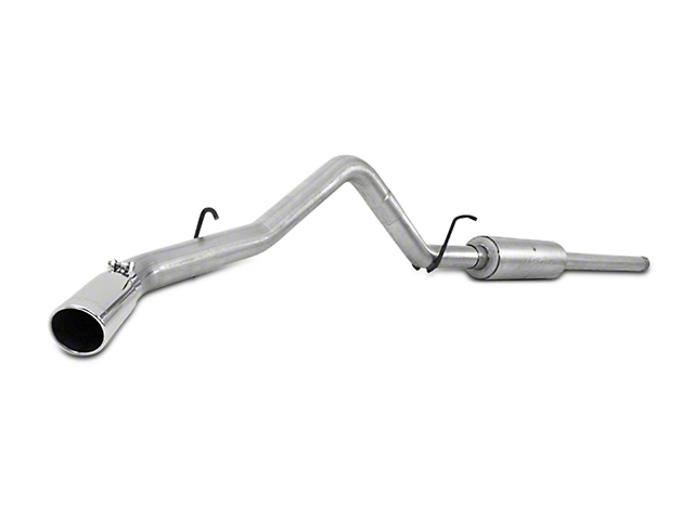 MBRP 3-Inch Installer Series Single Exhaust System with Polished Tip; Side Exit (14-18 5.3L Silverado 1500)