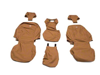 Covercraft SeatSaver Custom Front Seat Covers; Carhartt Brown (14-21 Tundra w/ Bench Seat)