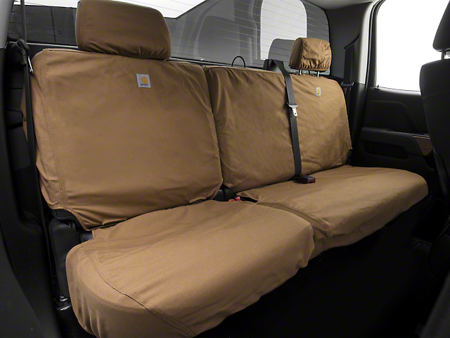 Covercraft SeatSaver Second Row Seat Cover; Carhartt Brown (14-18 Silverado 1500 Double Cab, Crew Cab)