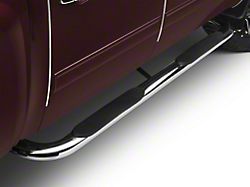 Barricade 4-Inch Oval Bent End Side Step Bars; Body Mount; Stainless Steel (99-13 Silverado 1500)