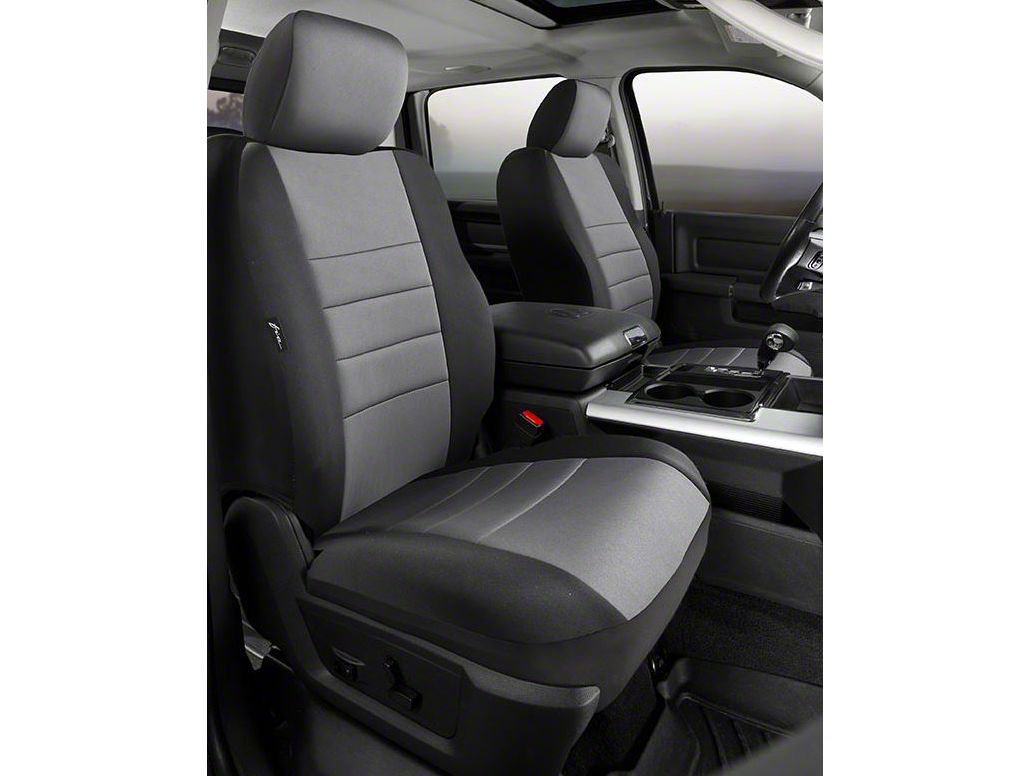 Fia Silverado Custom Fit Neoprene Front Seat Covers Gray S101662 07 13 Silverado 1500 W Bucket Seats Free Shipping