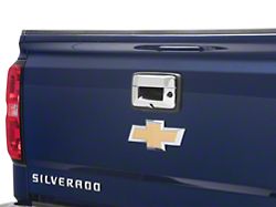 Putco Tailgate Handle Cover; Chrome (14-18 Silverado 1500 w/ Keyhole, w/ Camera Opening)