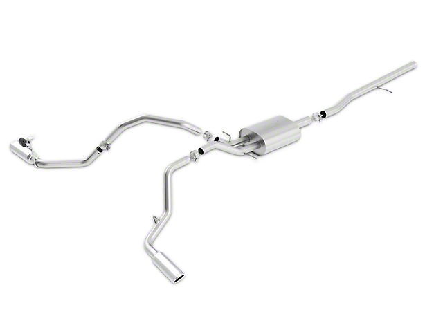 Borla S-Type Dual Exhaust System with Chrome Tips; Side Exit (14-18 5.3L Silverado 1500)