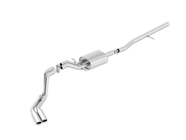 Borla S-Type Dual Exhaust System with Polished Tips; Same Side Exit (14-18 5.3L Silverado 1500)