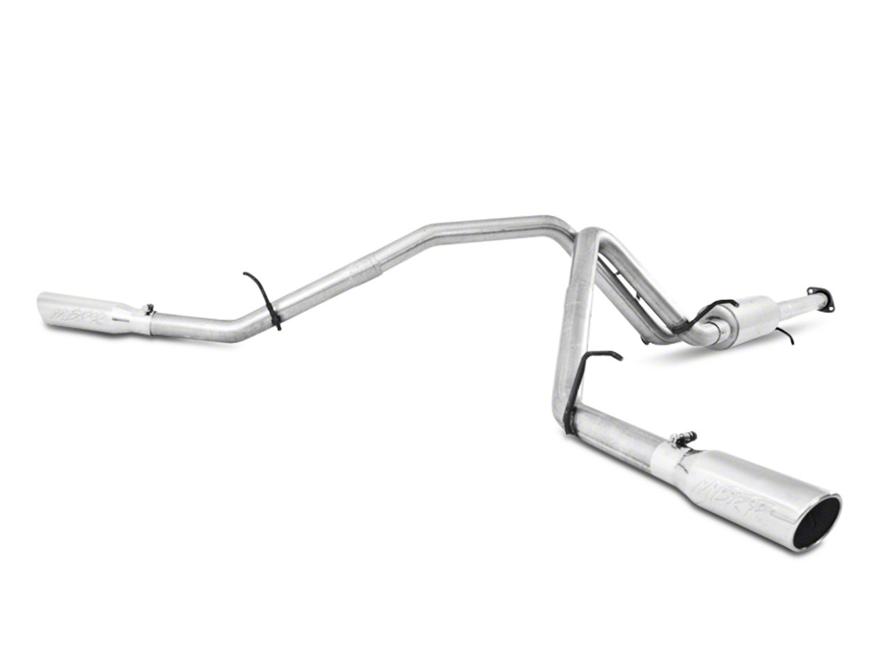 MBRP Silverado 2.5 in. Installer Series Dual Exhaust System Side Exit