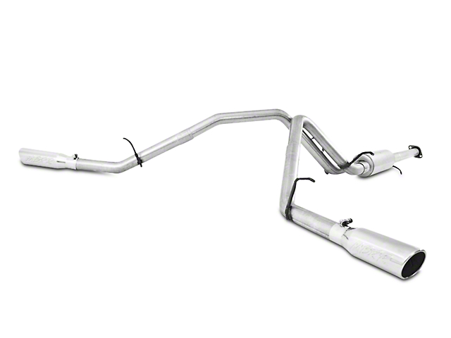 MBRP 2.50-Inch Installer Series Dual Exhaust System with Polished Tips; Side Exit (07-09 6.0L Silverado 1500, Excluding Hybrid)