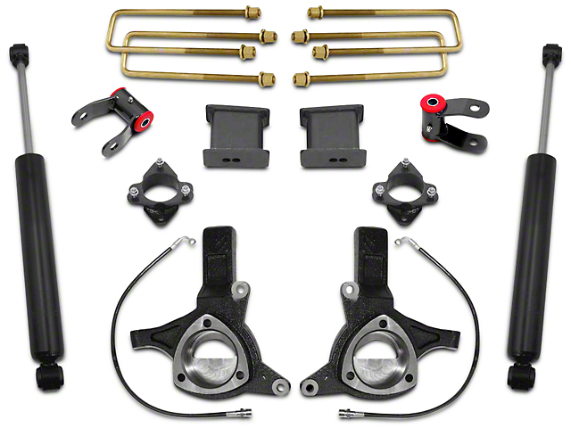 Max Trac 7.50-Inch Front / 4-Inch Rear MaxPro Suspension Lift Kit with Shocks (07-16 2WD Silverado 1500 w/ Stock Cast Steel Control Arms)