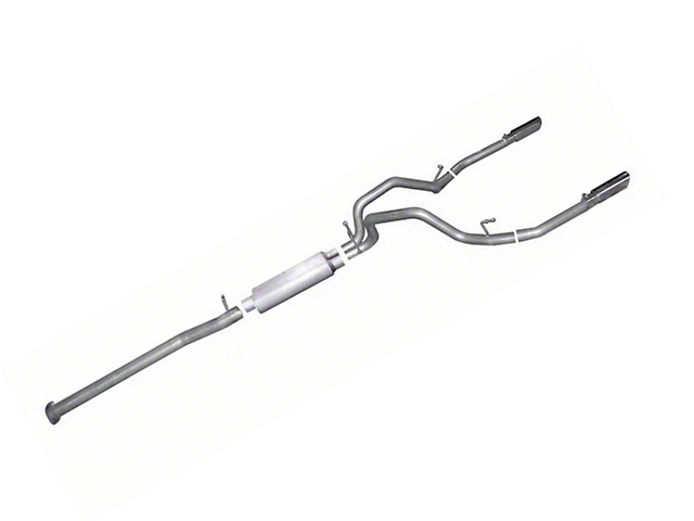 Gibson 3-Inch / 2.25-Inch Dual Split Stainless Exhaust System; Rear Exit (07-13 5.3L Silverado 1500)