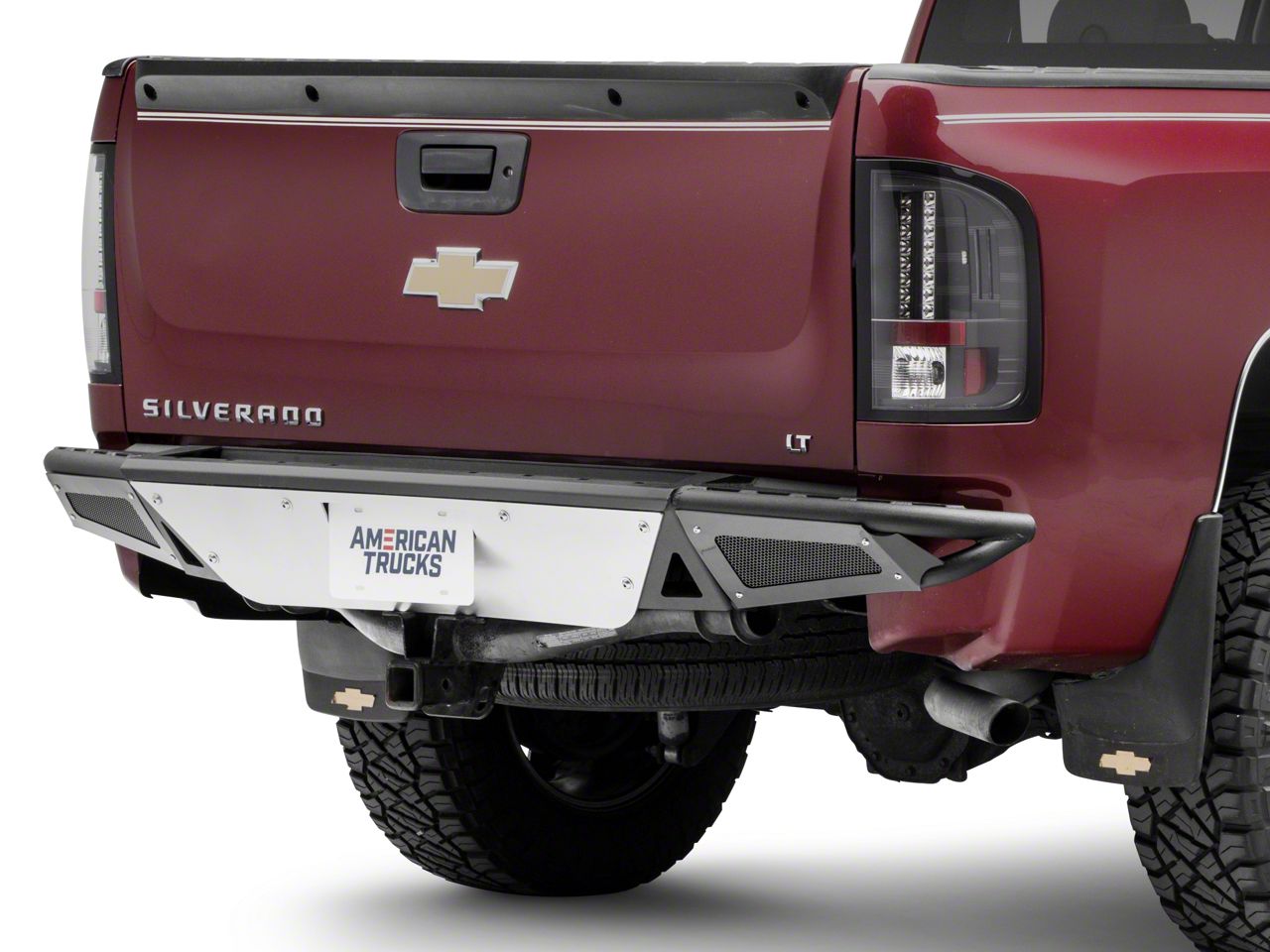 N-Fab Silverado 1500 R.B.S. Pre-Runner Rear Bumper with Skid Plate ...