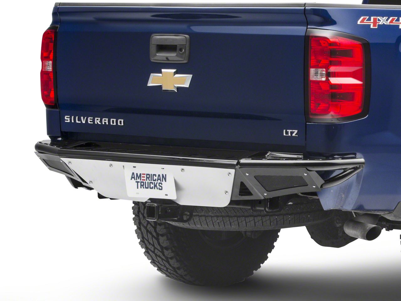 N-Fab Silverado R.B.S. Pre-Runner Rear Bumper w/ Skid Plate - Gloss ...