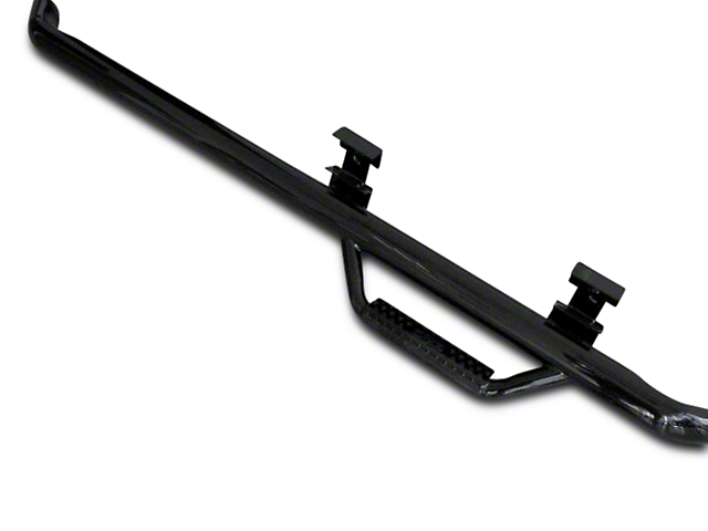 N-Fab Cab Length Nerf Side Step Bars; Gloss Black (07-13 Silverado 1500)