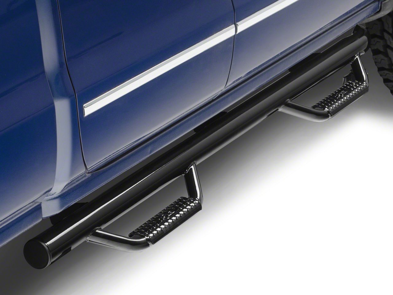 N-Fab Silverado Cab Length Nerf Side Step Bars - Gloss Black S102527 ...