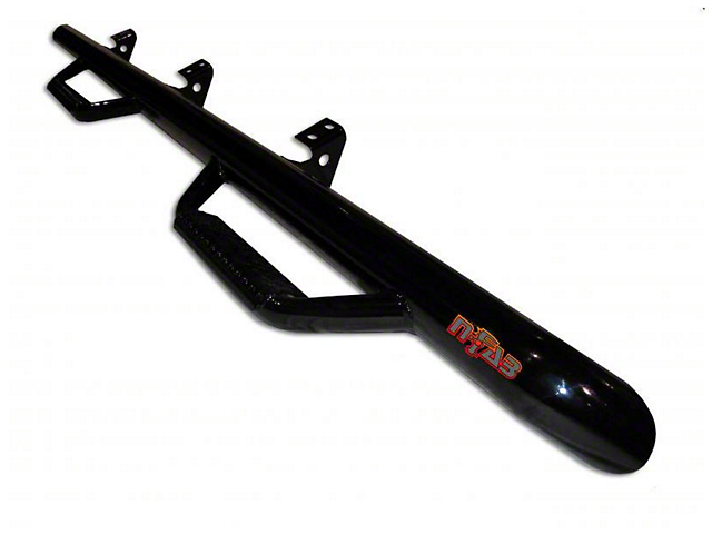 N-Fab Wheel 2 Wheel Nerf Side Step Bars; Gloss Black (07-13 Silverado 1500, Excluding Extended Cab w/ 5.80-Foot Short Box)
