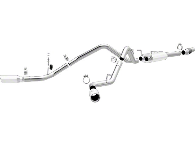 Magnaflow Street Series Dual Exhaust System with Polished Tips; Side Exit (14-18 4.3L Silverado 1500)