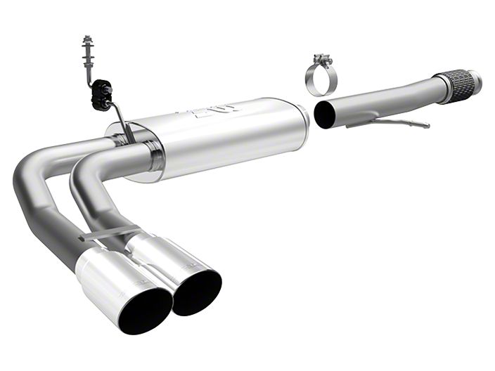 Magnaflow Street Series Dual Exhaust System with Polished Tips; Middle Side ...