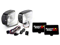 Rugged Ridge 5x7-Inch Halogen Fog Lights; Set of Two (Universal; Some Adaptation May Be Required)