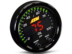 AEM Electronics X-Series Oil Pressure Gauge; Electrical (Universal; Some Adaptation May Be Required)