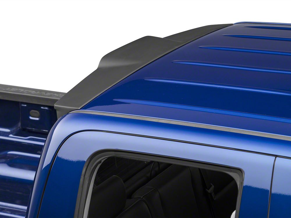 RedRock Rear Truck Cab Spoiler; Matte Black (14-18 Silverado 1500 ...