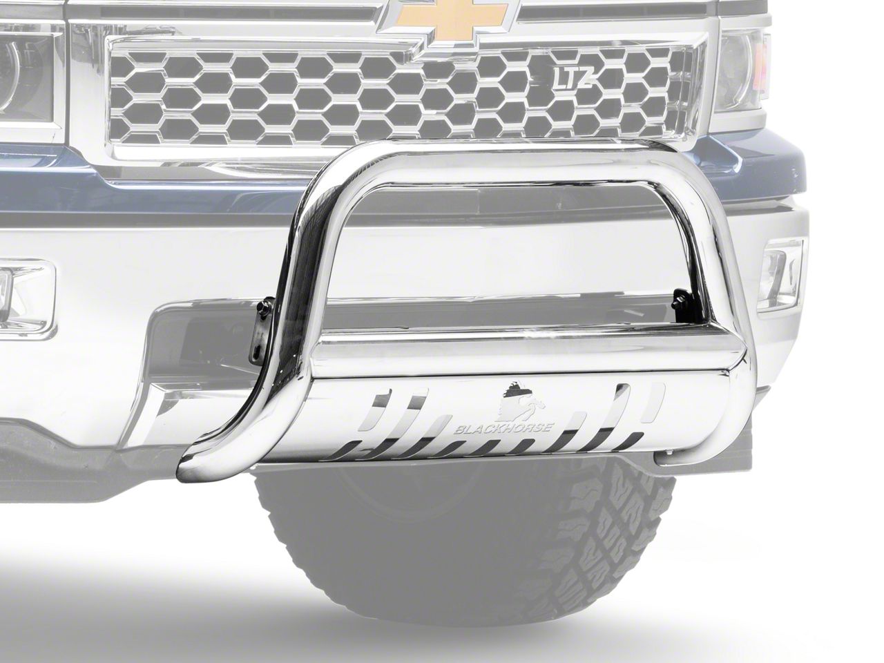 Black Horse Off Road Silverado Bull Bar - Stainless Steel BB037411-SP ...