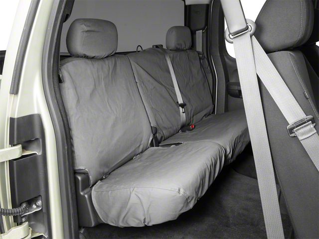 Covercraft Seat Saver Polycotton Custom Second Row Seat Cover; Charcoal (07-13 Tundra CrewMax)