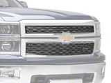 T-REX Grilles Billet Series Upper Overlay Grilles; Polished (14-15 Silverado 1500)