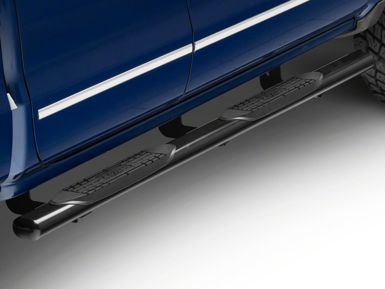 Raptor Series Silverado 4 in. Cab Length Oval Rocker Mount Side Step ...